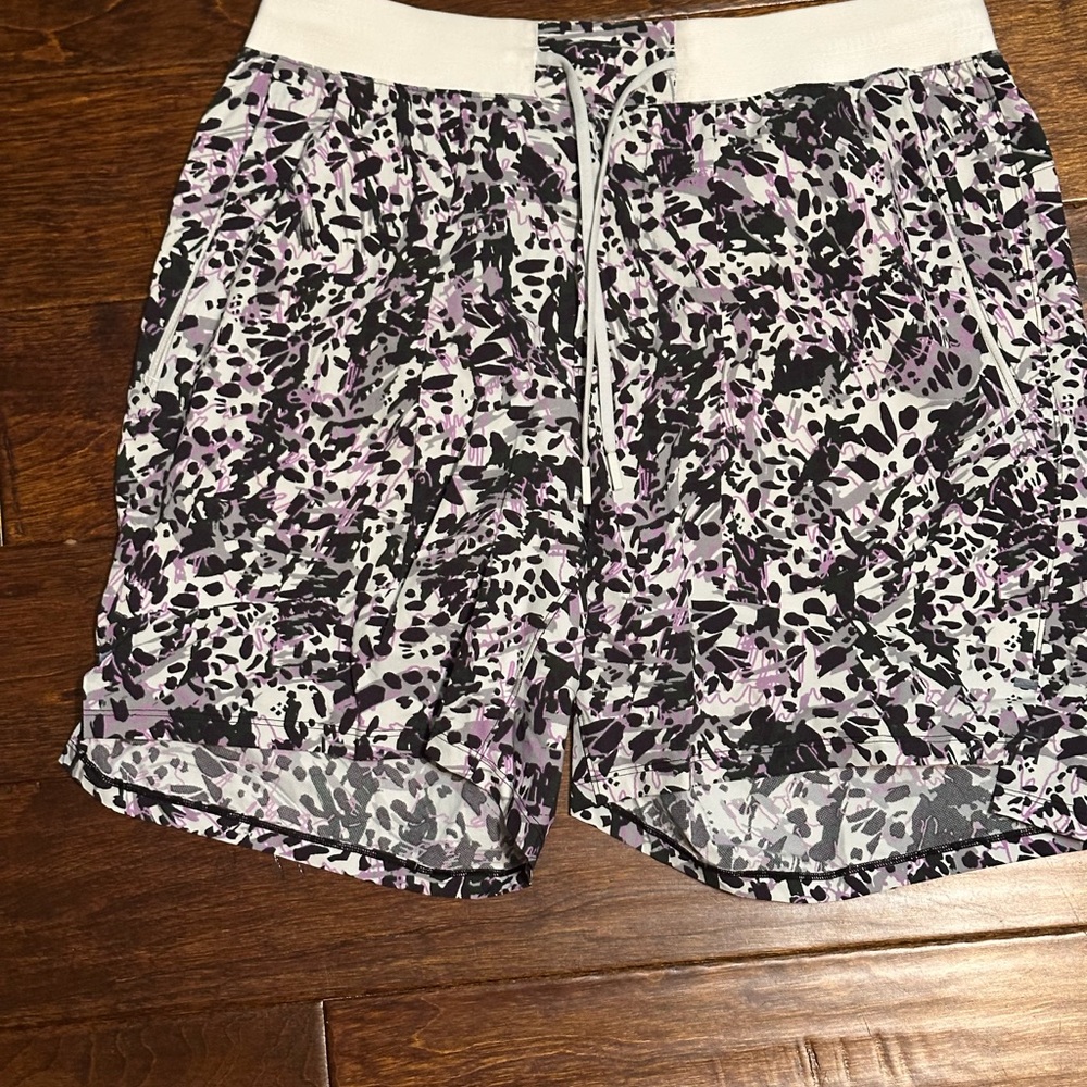 lululemon athletica Black and Purple Athletic Shorts